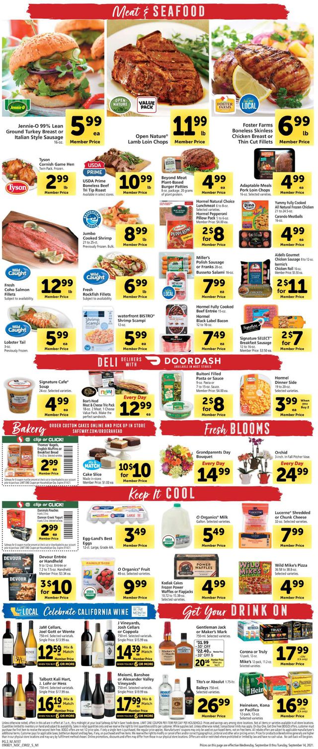 Safeway Ad from 09/08/2021