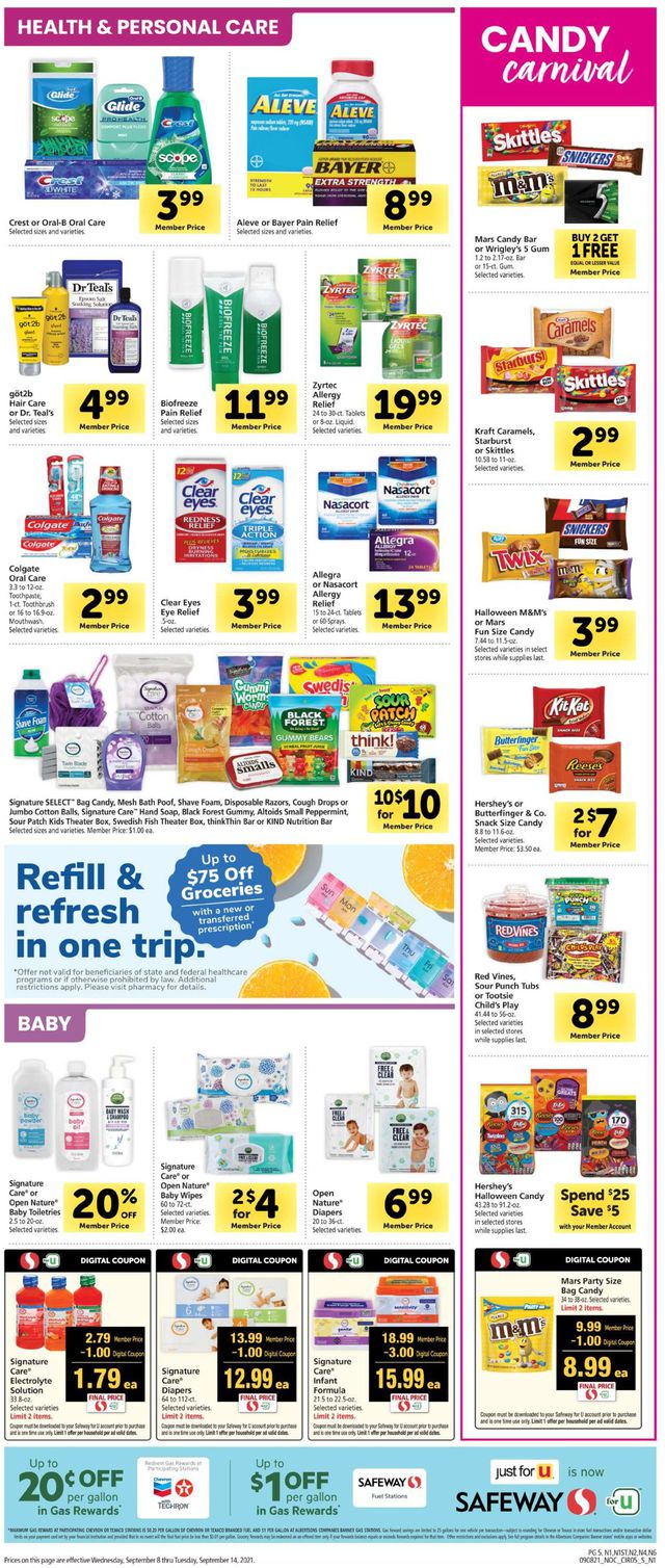 Safeway Ad from 09/08/2021