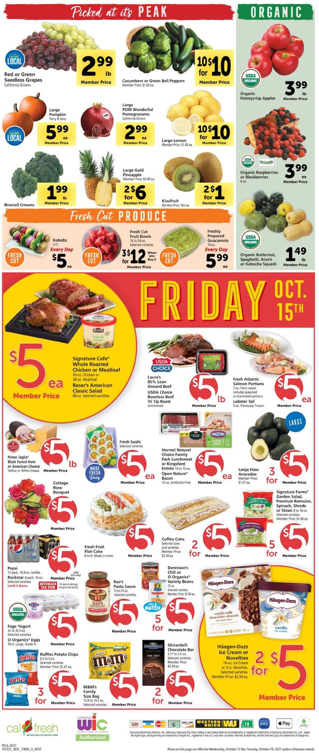 Safeway Ad from 10/13/2021