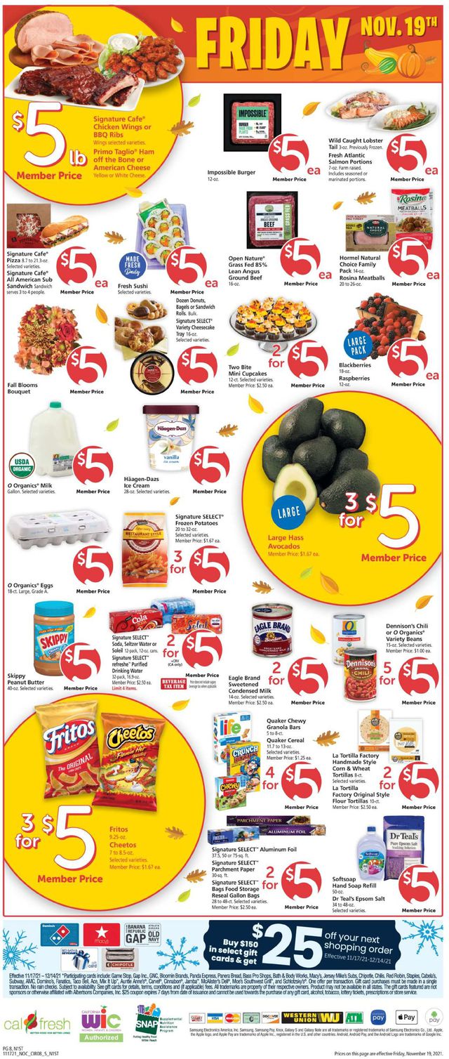 Safeway Ad from 11/17/2021