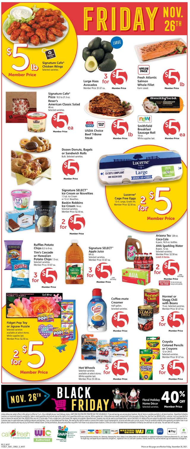Safeway Ad from 11/26/2021