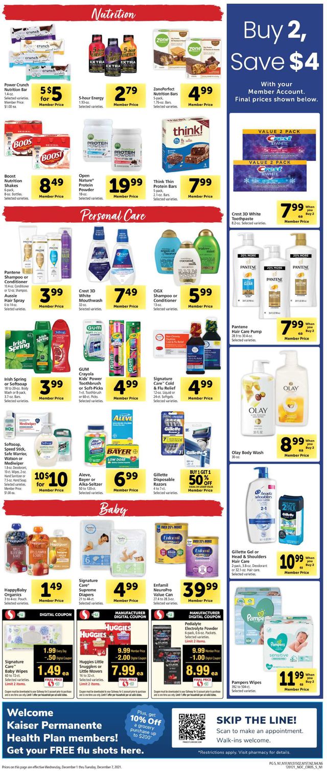 Safeway Ad from 12/01/2021