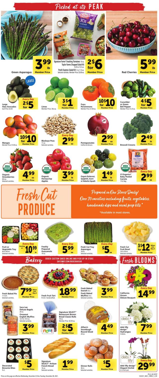 Safeway Ad from 12/22/2021
