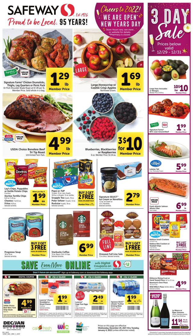 Safeway Ad from 12/29/2021