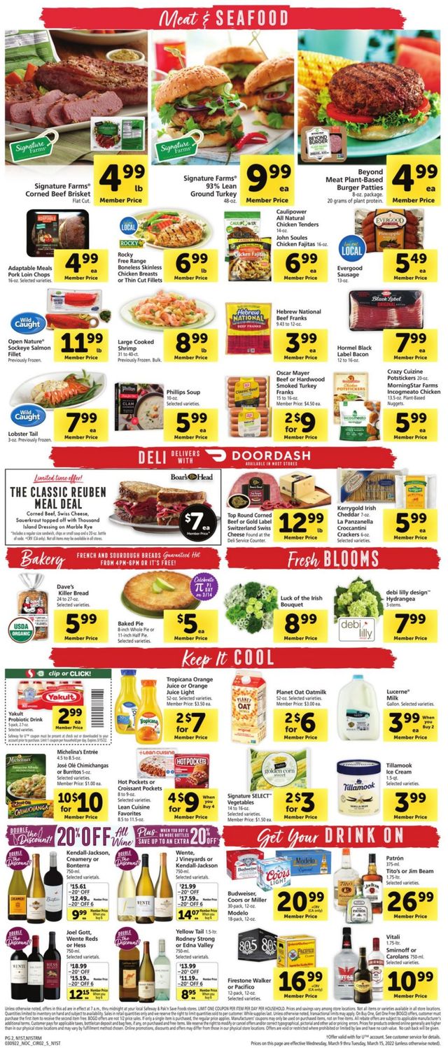 Safeway Ad from 03/09/2022