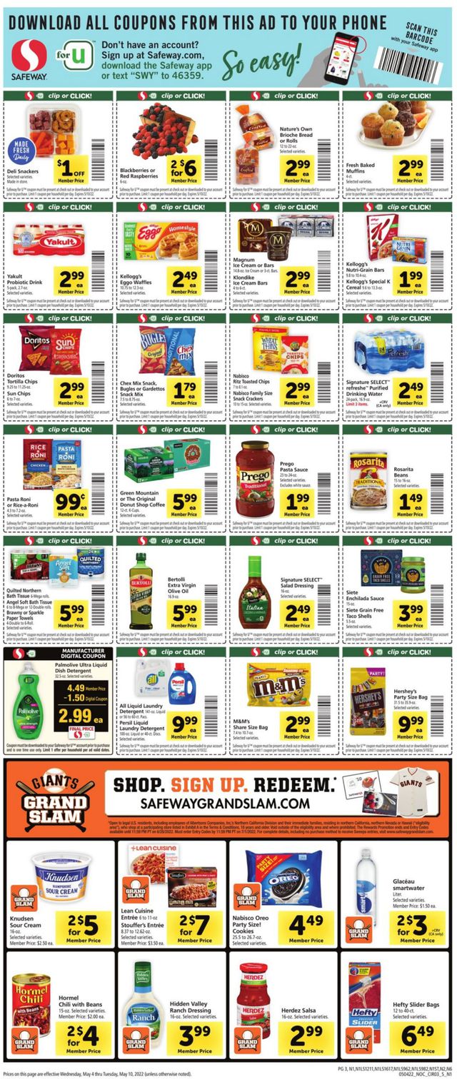 Safeway Ad from 05/04/2022
