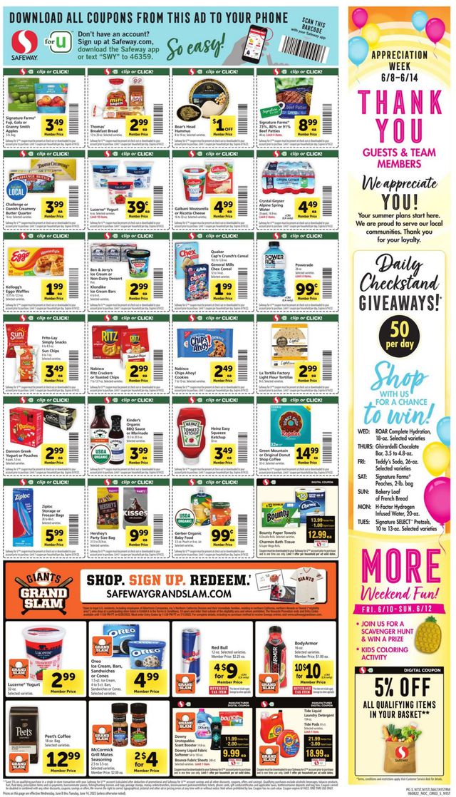 Safeway Ad from 06/08/2022