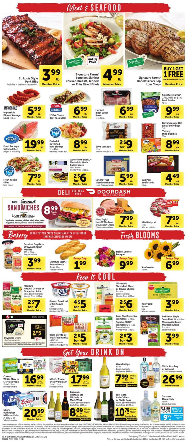 Safeway Ad from 06/22/2022