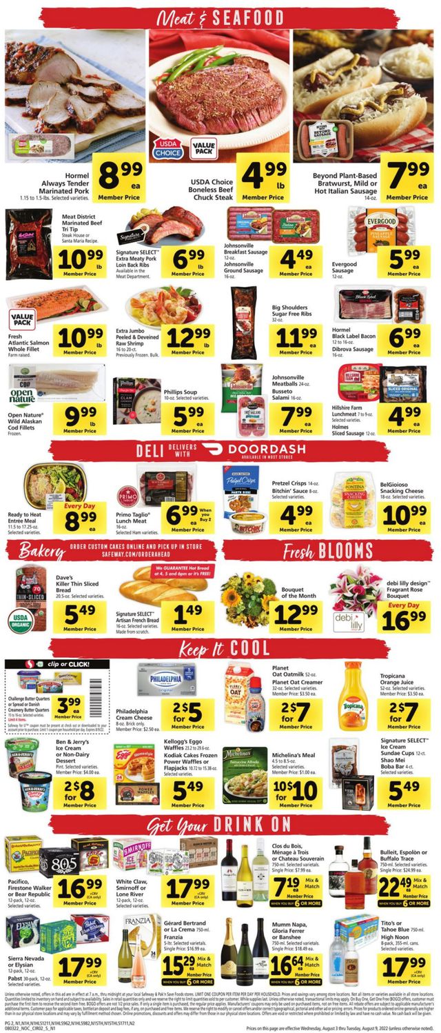 Safeway Ad from 08/03/2022