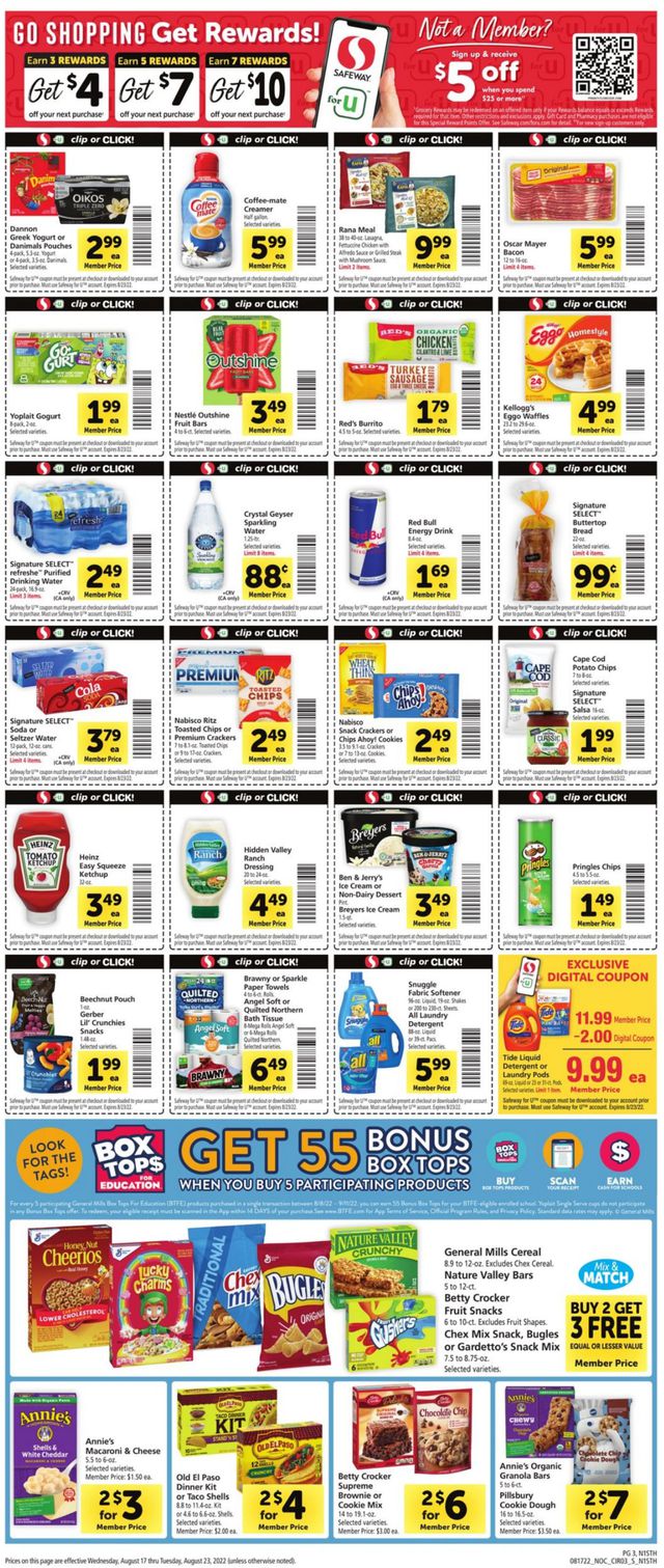 Safeway Ad from 08/17/2022