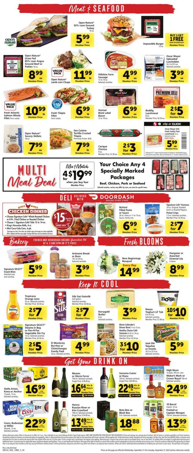 Safeway Ad from 09/21/2022