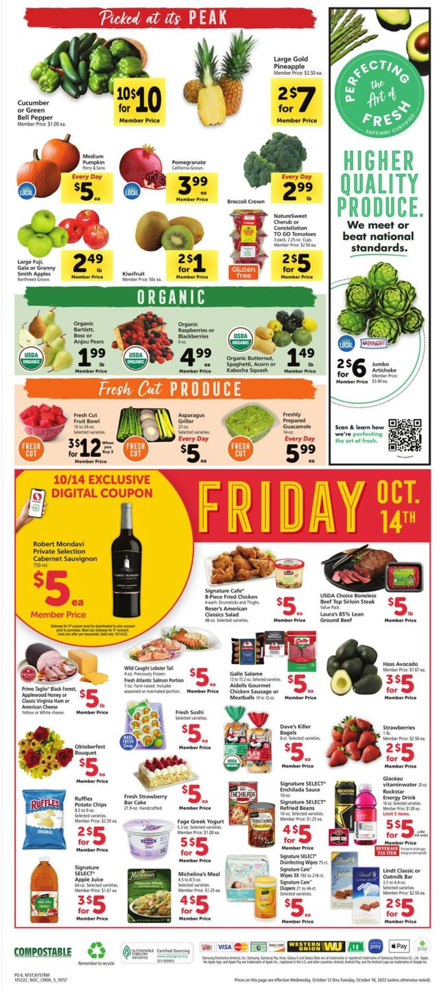Safeway Ad from 10/12/2022