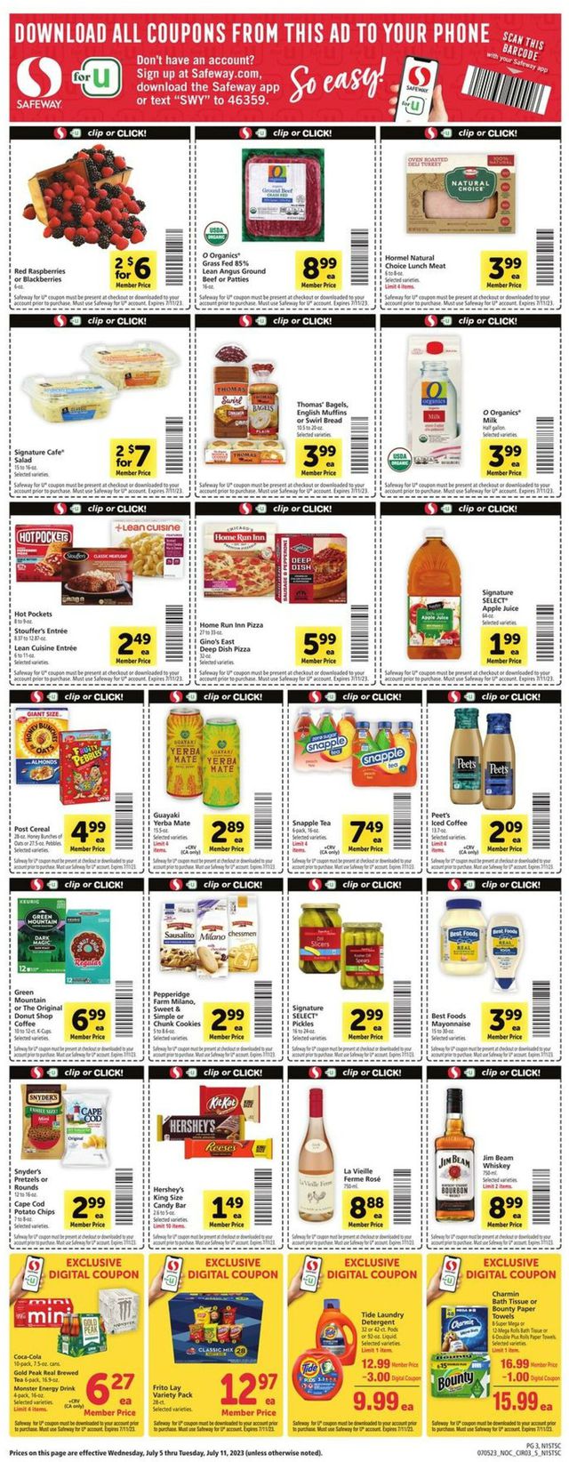 Safeway Ad from 07/05/2023