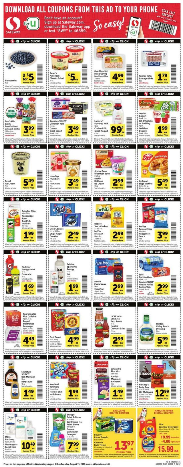Safeway Ad from 08/09/2023