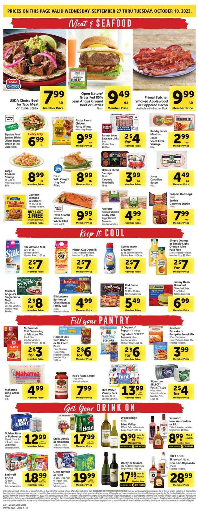 Safeway Ad from 09/27/2023