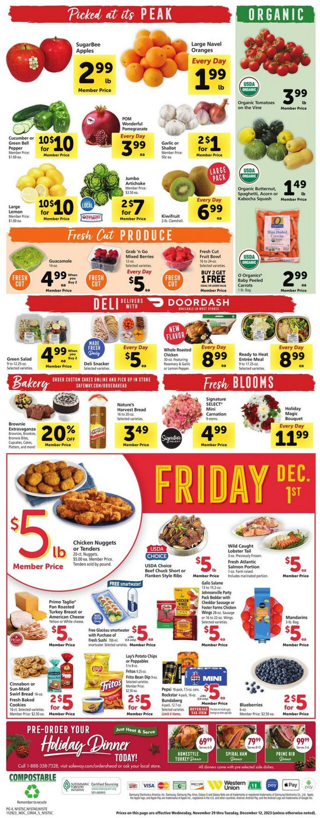 Safeway Ad from 11/29/2023