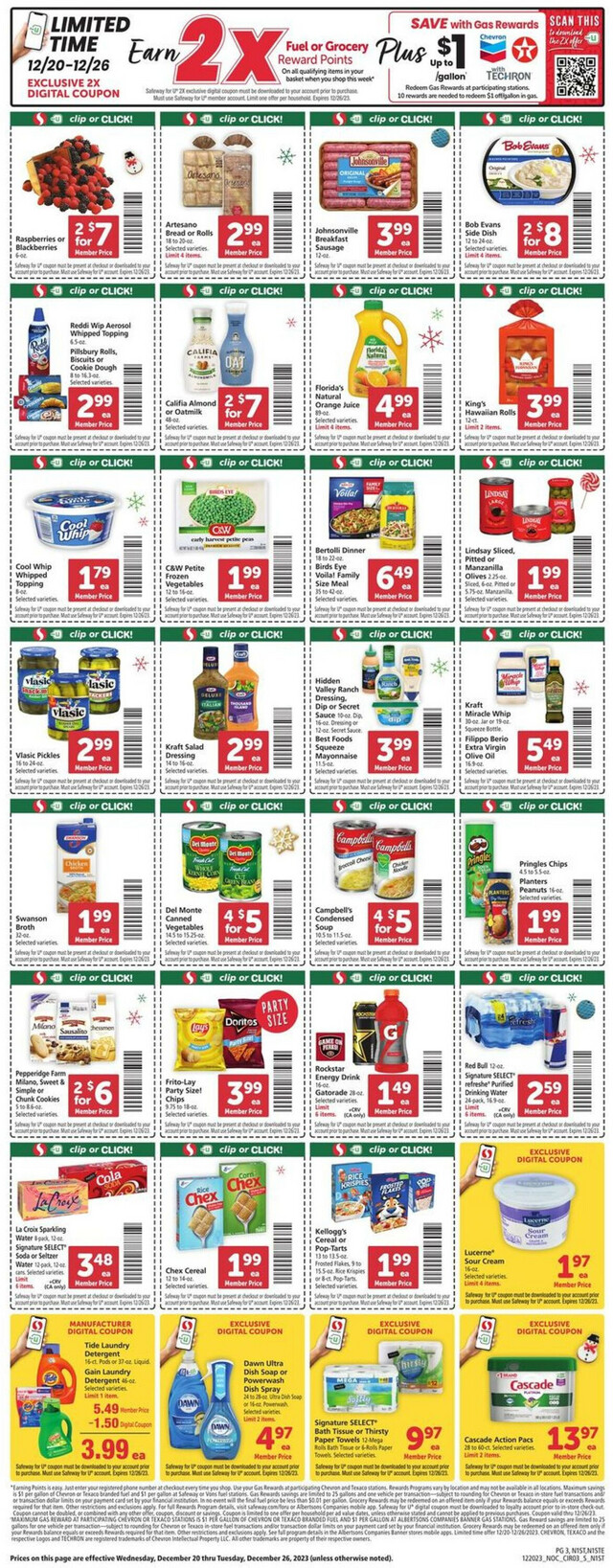 Safeway Ad from 12/20/2023
