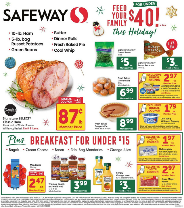 Safeway Ad from 12/20/2023