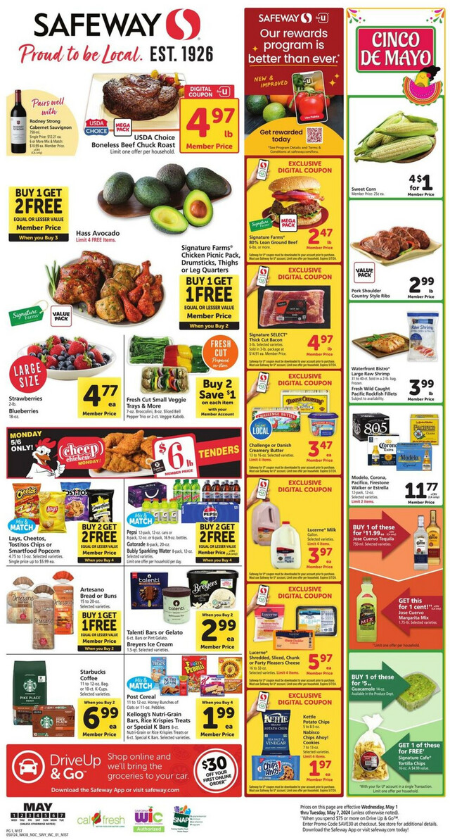 Safeway Ad from 05/01/2024