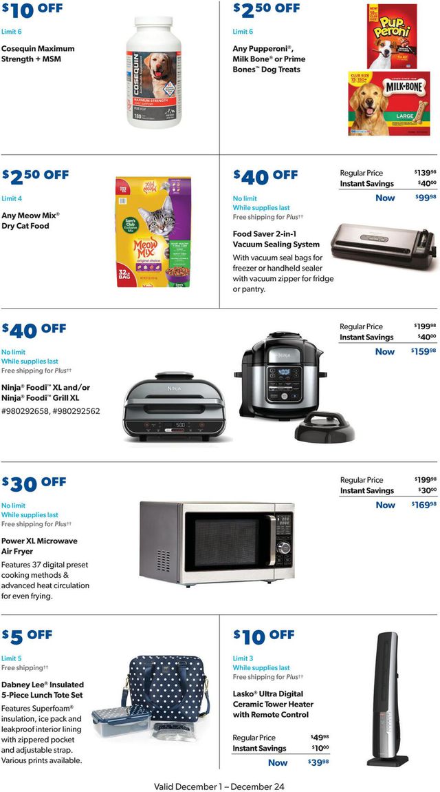 Sam's Club Ad from 12/01/2020