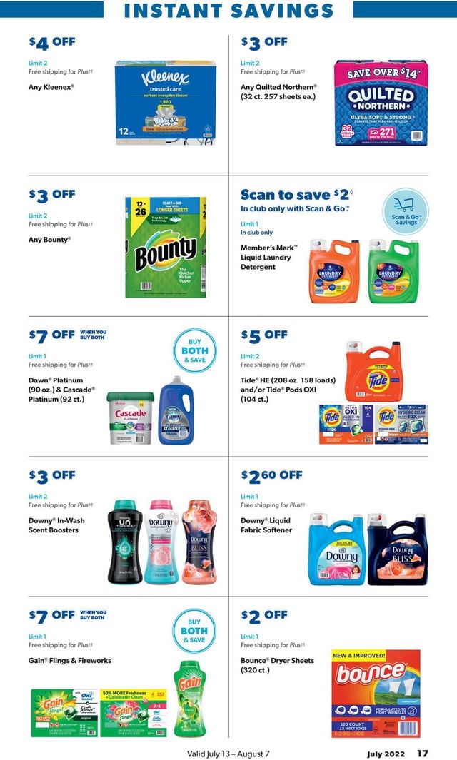 Sam's Club Ad from 07/13/2022