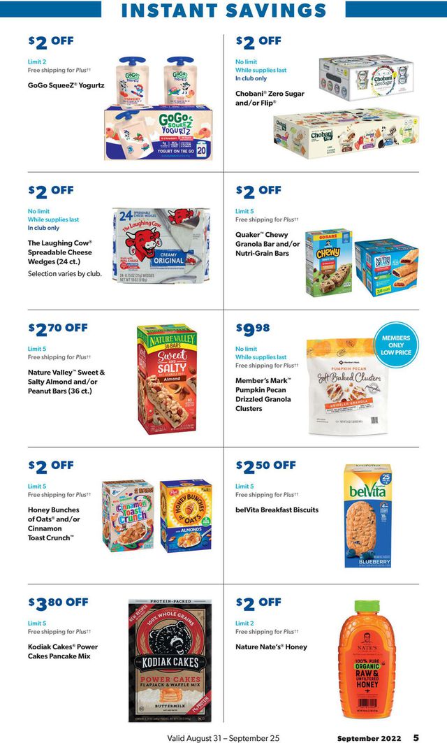 Sam's Club Ad from 08/31/2022