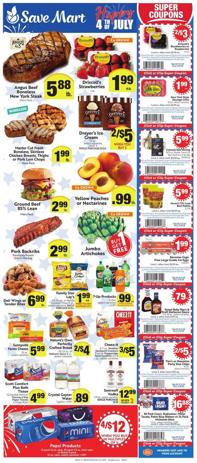 Save Mart Ad from 07/03/2019