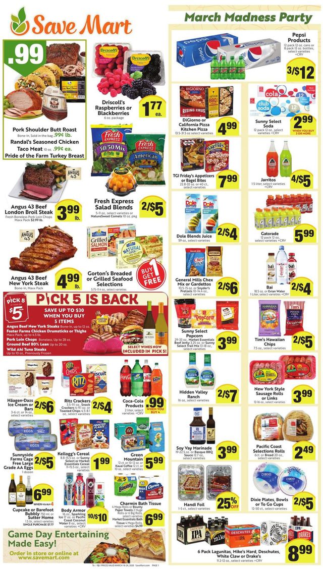 Save Mart Ad from 03/18/2020