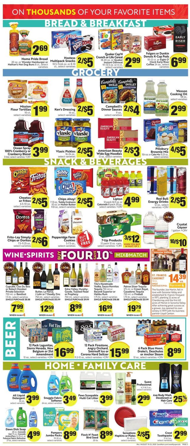 Save Mart Ad from 08/19/2020