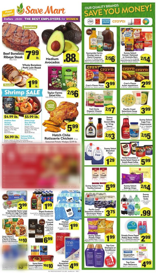 Save Mart Ad from 08/19/2020