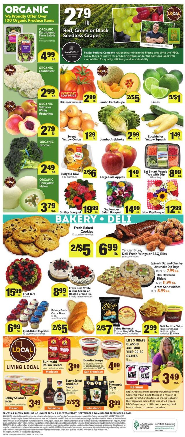 Save Mart Ad from 09/02/2020