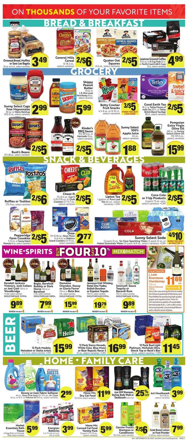 Save Mart Ad from 09/23/2020