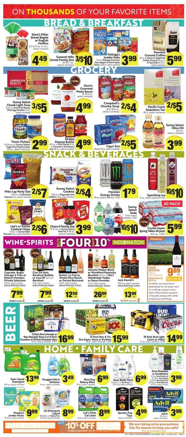 Save Mart Ad from 09/30/2020