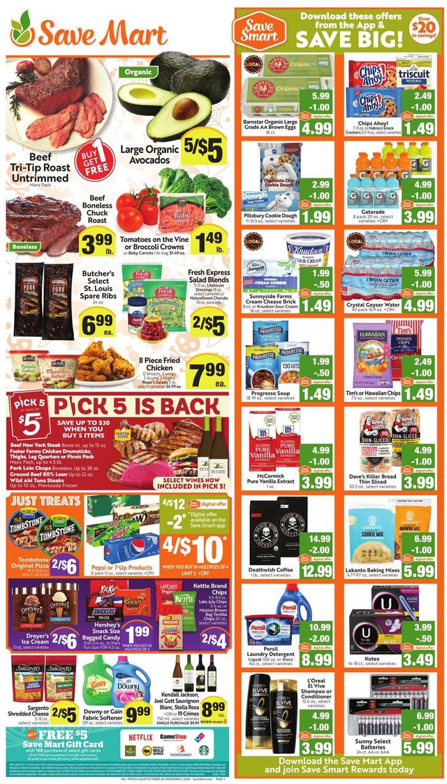 Save Mart Ad from 10/28/2020