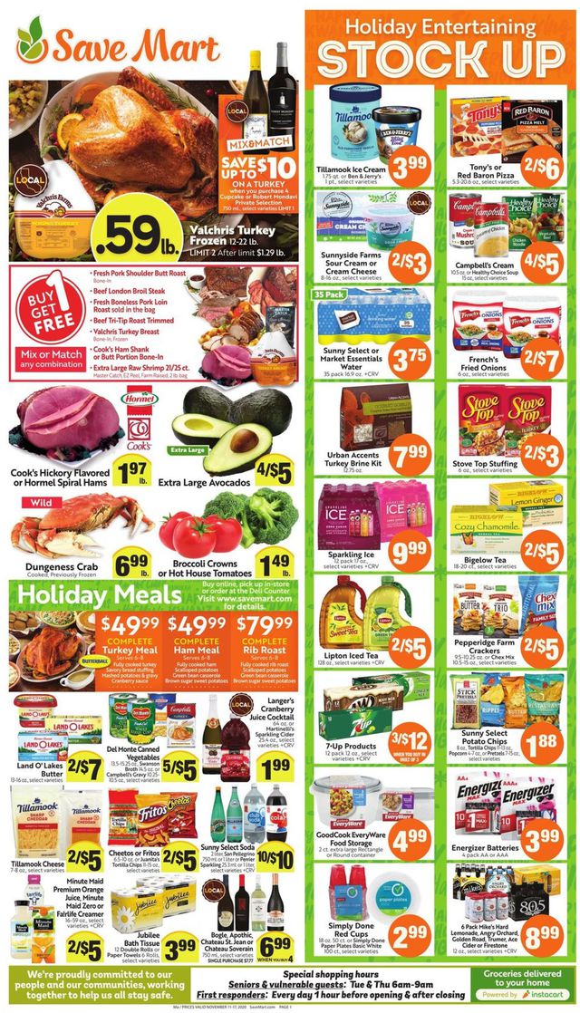 Save Mart Ad from 11/11/2020