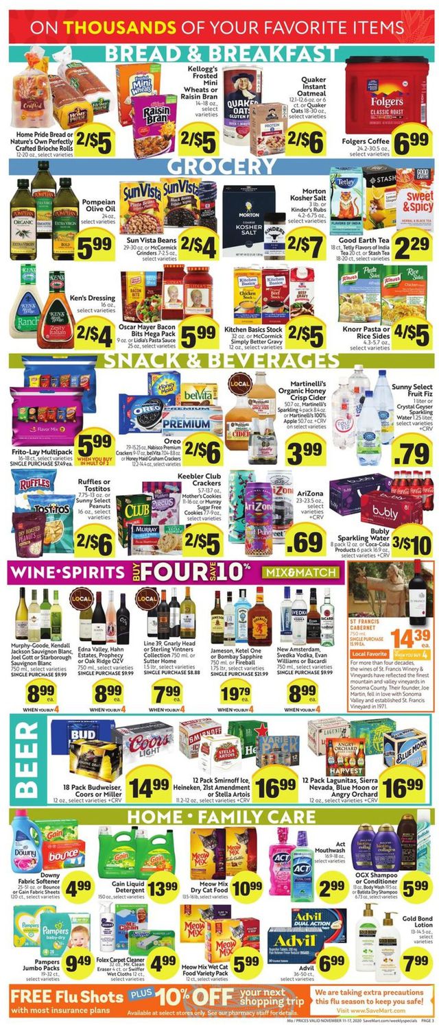 Save Mart Ad from 11/11/2020