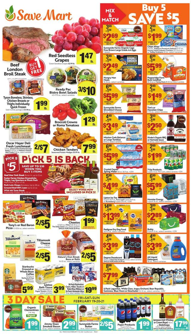 Save Mart Ad from 02/17/2021