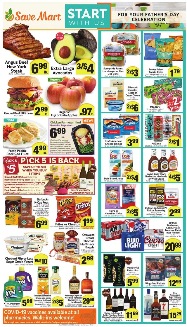 Save Mart Ad from 06/16/2021