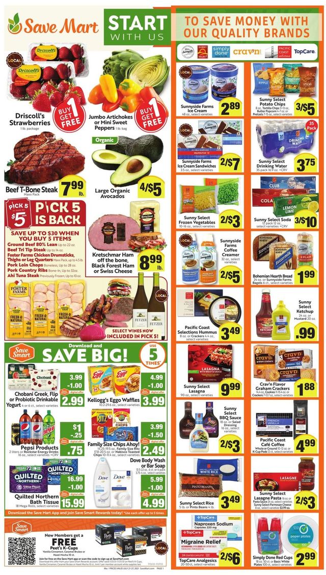 Save Mart Ad from 07/21/2021