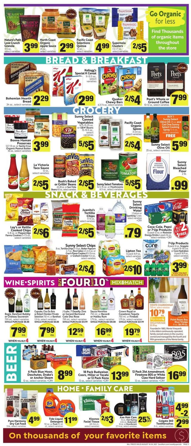 Save Mart Ad from 08/18/2021