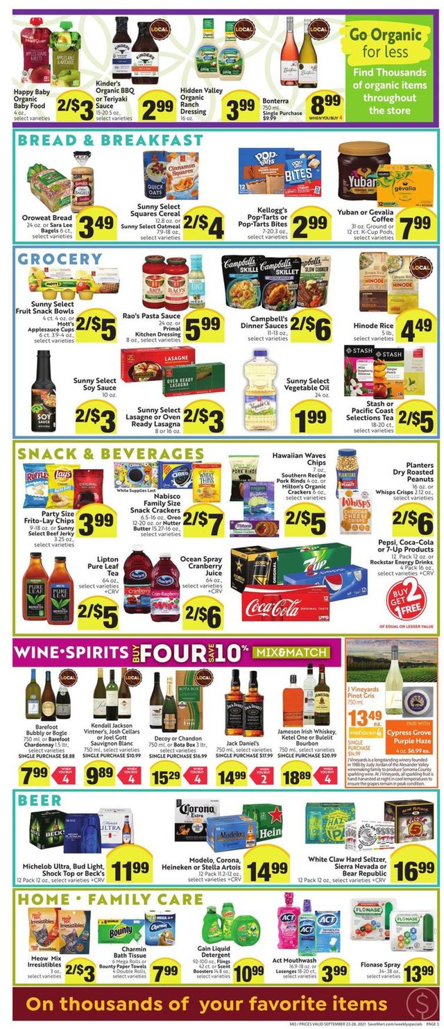 Save Mart Ad from 09/22/2021