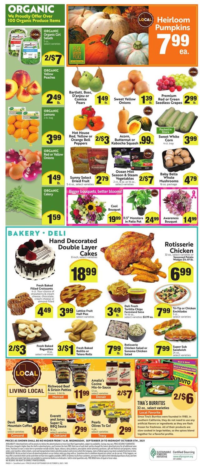 Save Mart Ad from 09/29/2021