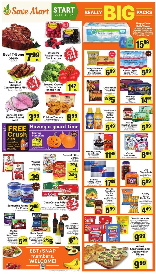 Save Mart Ad from 10/06/2021