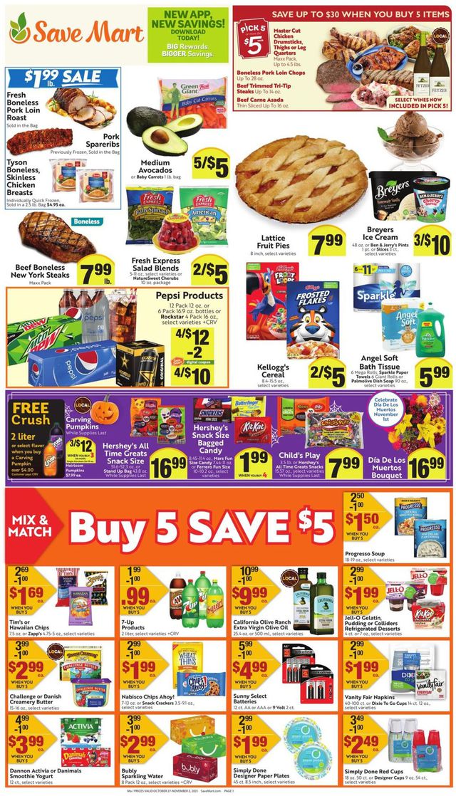 Save Mart Ad from 10/27/2021