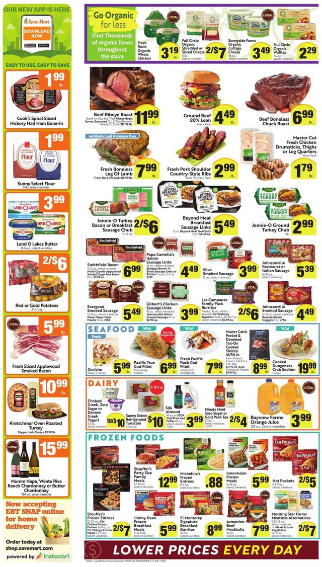 Save Mart Ad from 12/08/2021
