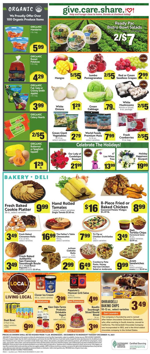 Save Mart Ad from 12/08/2021