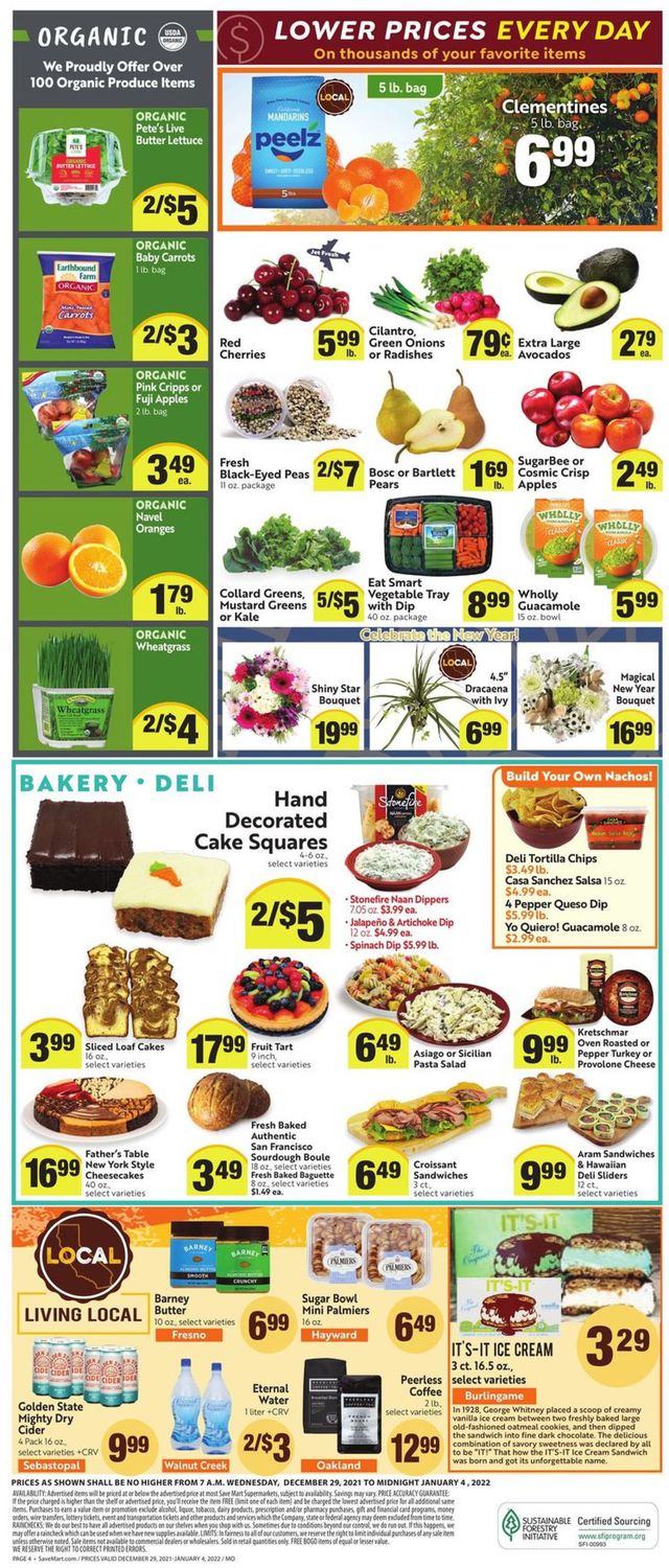Save Mart Ad from 12/29/2021