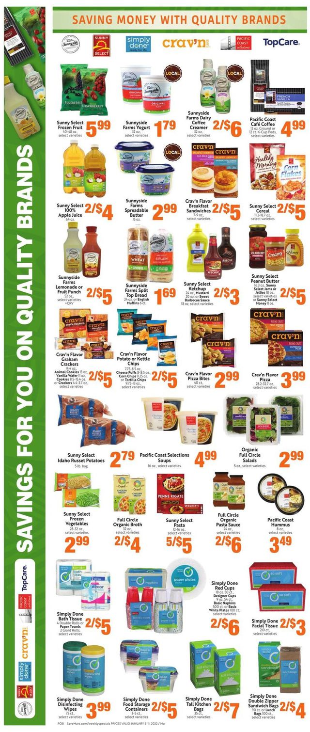 Save Mart Ad from 01/05/2022