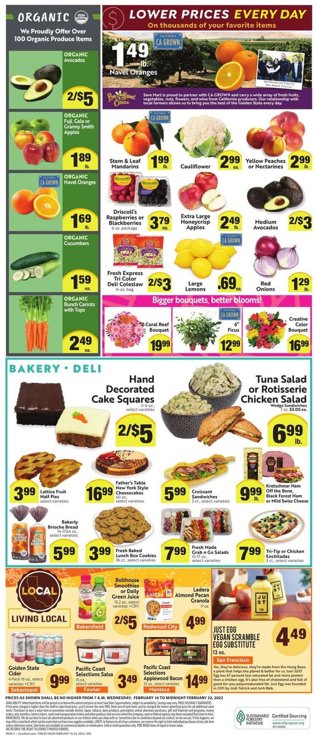 Save Mart Ad from 02/16/2022