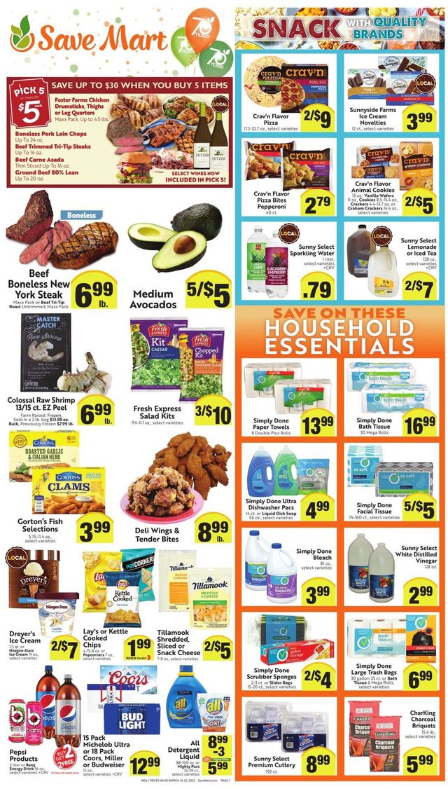 Save Mart Ad from 03/16/2022